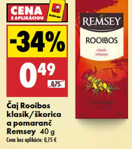 Remsey Rooibos klasický, škorica a pomaranč