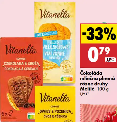 Meltíe čokoláda mliečna plnená rôzne druhy