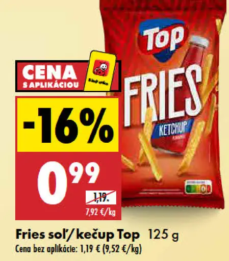 Fries soľ/kečup