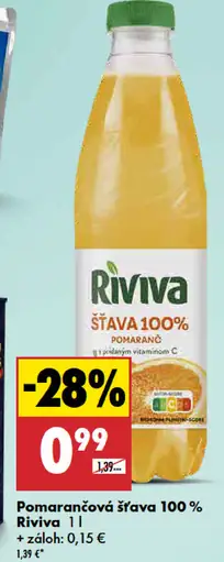 Riviva pomarančová šťava 100 %