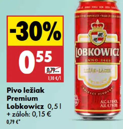 Premium Lobkowicz pivo ležiak