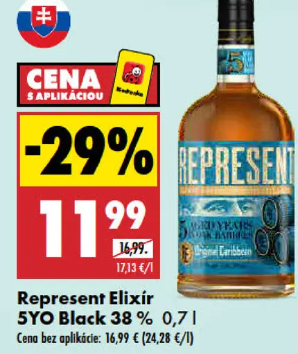Represent Elixir 5YO black 38%