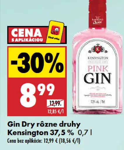 Gin Dry rôzne druhy Kensington 37,5 %