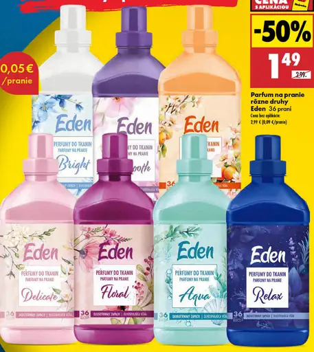Eden Parfum na pranie rôzne druhy
