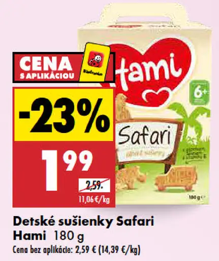 Hami detské sušienky Safari