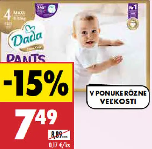 Dada 4 Extra Care plienkové nohavičky