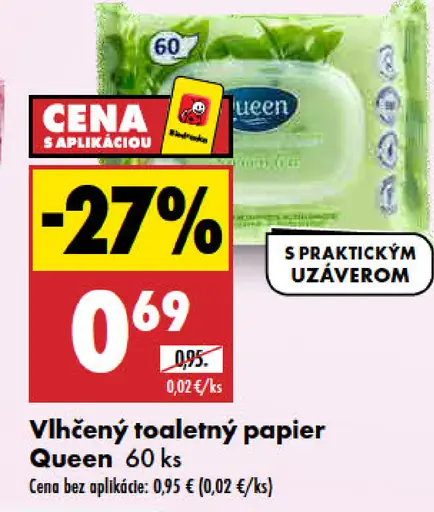 Queen vlhčený toaletný papier