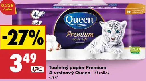 Queen Premium 4-vrstvový toaletný papier