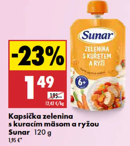 Sunar kapsička zelenina s kuracím mäsom a ryžou