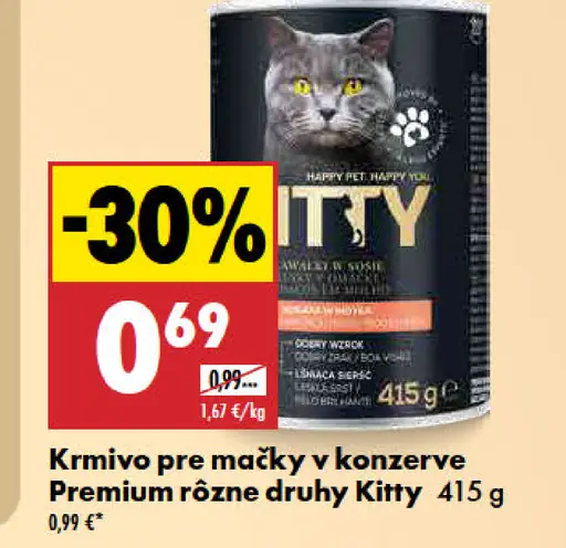 Kitty krmivo pre mačky konzerva