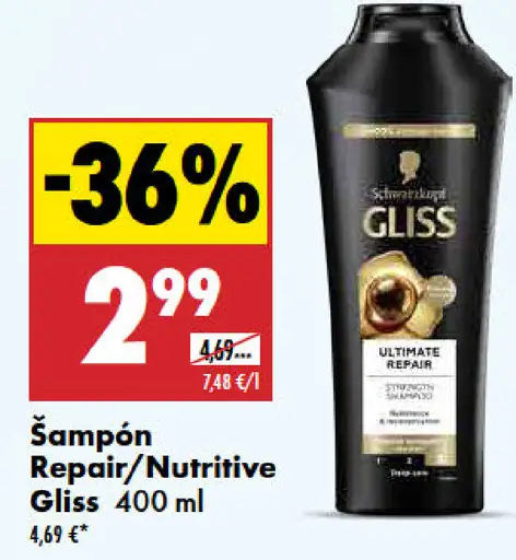 Šampón Repair Nutritive Gliss