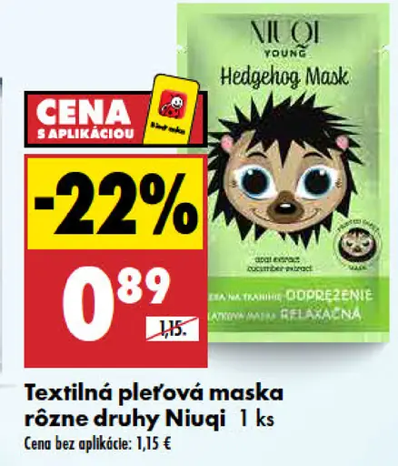 Niuqi Textilná pleťová maska