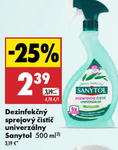 Sanytol univerzálny dezinfekčný čistič
