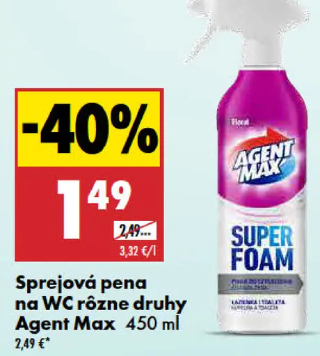 Agent Max Sprejová pena na WC