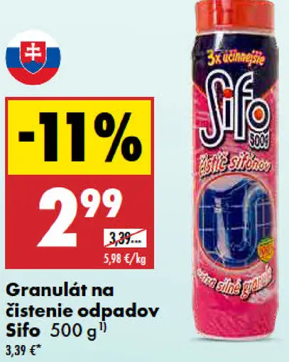 Šifo Granulát na čistenie odpadov