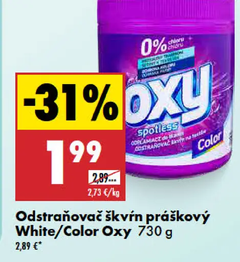 Oxy Odstraňovač škvŕn White/Color práškový