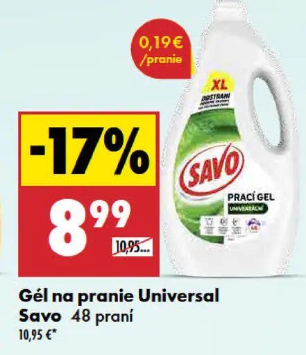 Savo Universal gél na pranie
