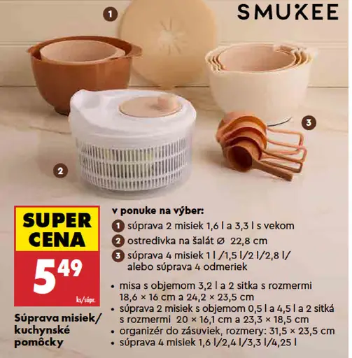 Súprava misiek s vekom
