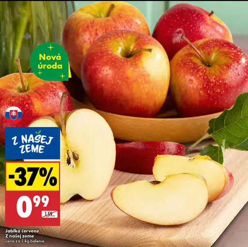 Jablká červené z našej zeme