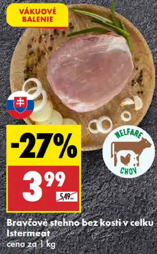 Bravčové stehno bez kosti v celku