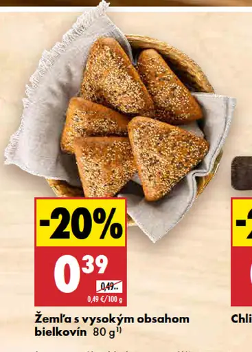 Žemľa s vysokým obsahom bielkovín