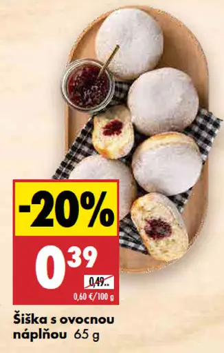 Šiška s ovocnou náplňou