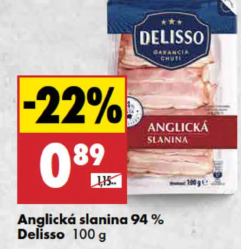 Anglická/Oravská slanina 95% Delisso