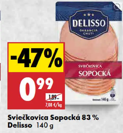 Sviečkovica Sopocká 83% Delisso
