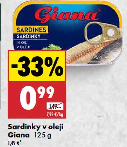 Sardinky v oleji Giana