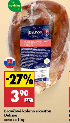 Bravčové koleno s kosťou Delisso