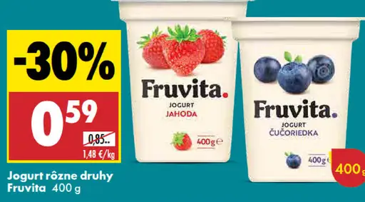 Fruvita jogurt rôzne druhy