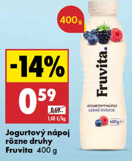 Fruvita Jogurtový nápoj rôzne druhy