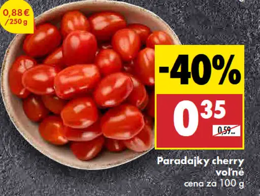 Paradajky cherry voľné