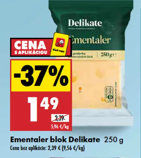 Delikate Emmentáler blok