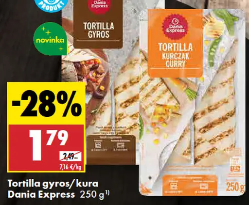 Dania Express tortilla gyros / kura