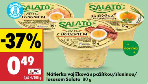 Salato nátierka vajíčková s lososom