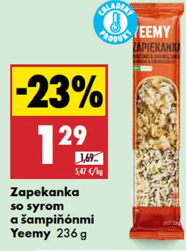 Yeemy zapekanka so syrom a šampiňónmi