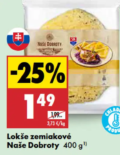 Naše dobroty lokše zemiakové