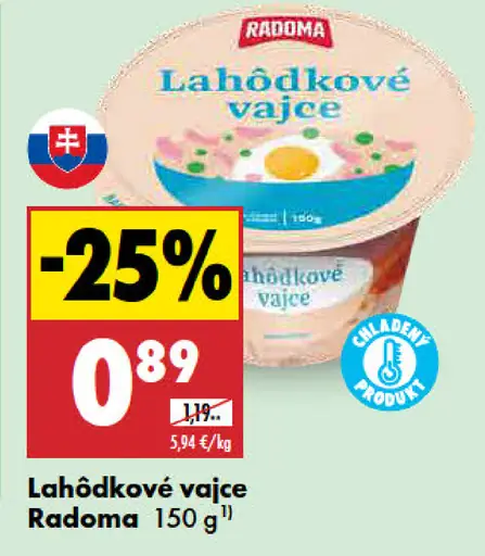 Lahôdkové vajce Radoma