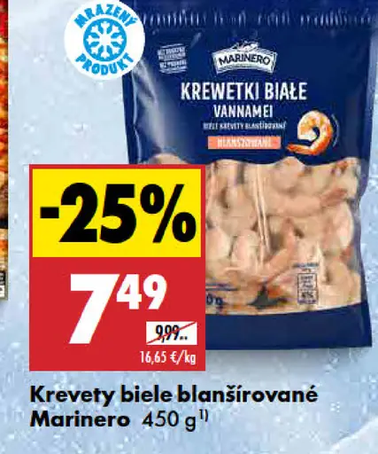 Krevety biele blanšírované