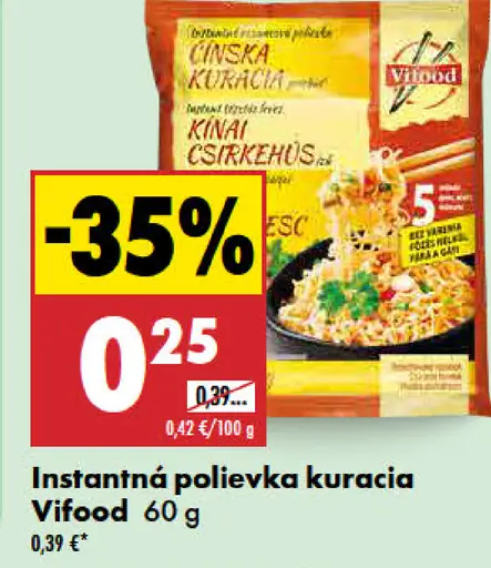 Instantná kuracia polievka Vifood