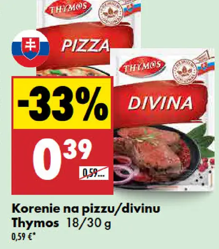 Korenie na pizzu Thymos