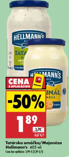 Hellmann’s Original majonéza a Tatárska omáčka