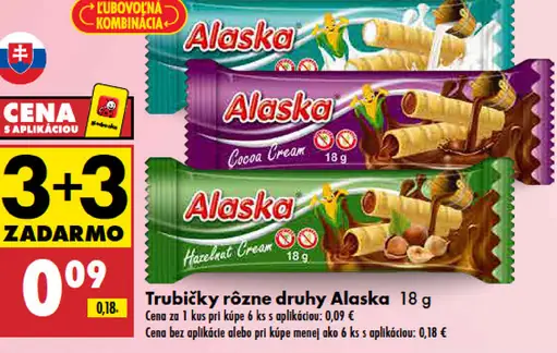 Alaska trubičky rôzne druhy