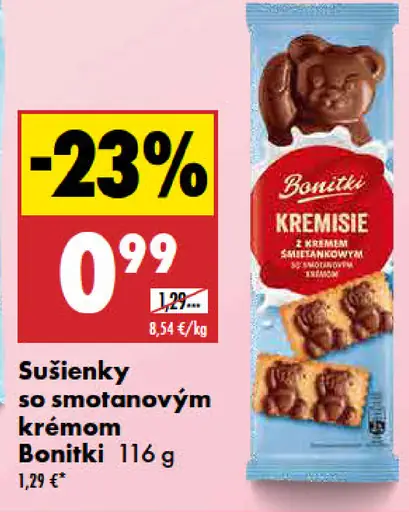 Sušienky so smotanovým krémom Boniki