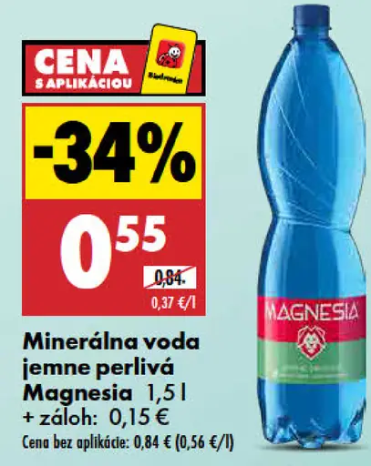 Minerálna voda jemná/perlivá Magnesia