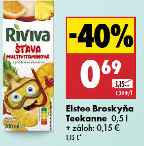 Ľadový čaj broskyňa Teekanne Eistee