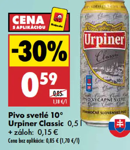 Urpiner Classic 10 plechovka
