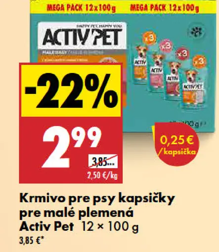 Activ Pet kapsičky pre psy pre malé plemená