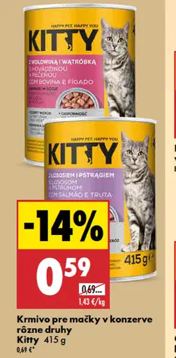 Kitty krmivo pre mačky konzerva